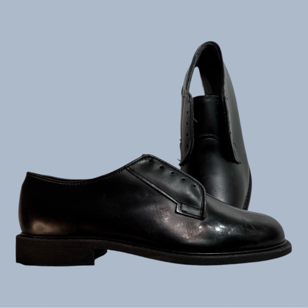 Bates Oxford Black Military Shoes Lace Up, laces Missing, NWOT Men’s Size 9.5
